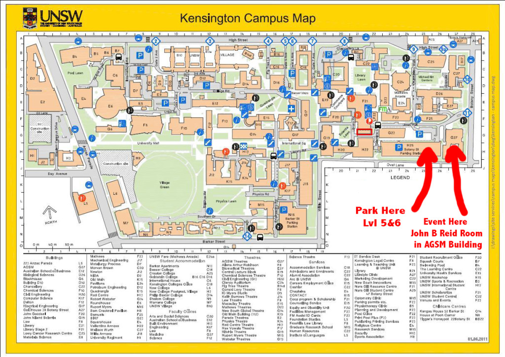 UNSW Map For RA Event | The Paddison Program for Rheumatoid Arthritis