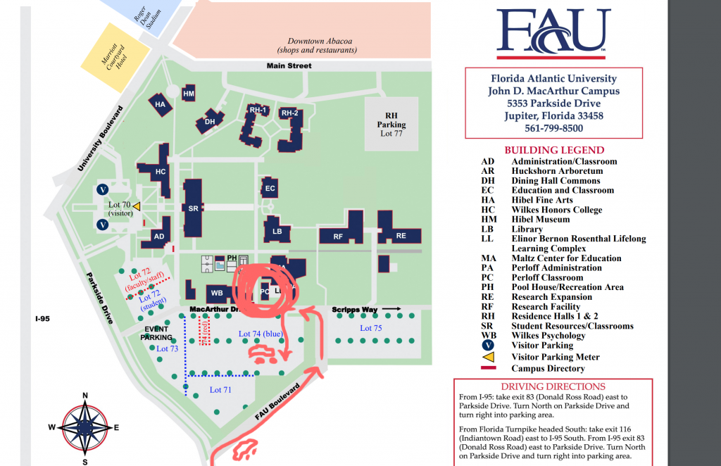 Map of FAU with Drawings | The Paddison Program for Rheumatoid Arthritis