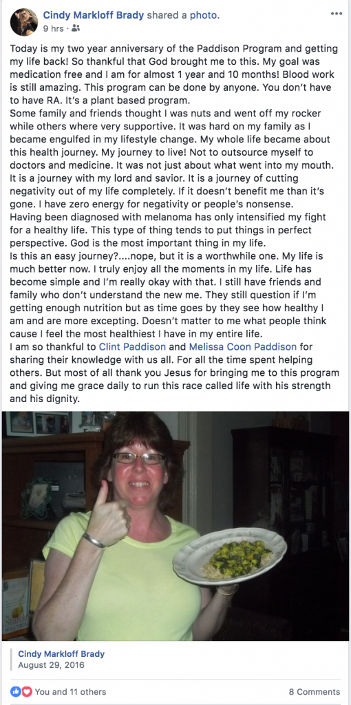 Cindy Success Story Facebook